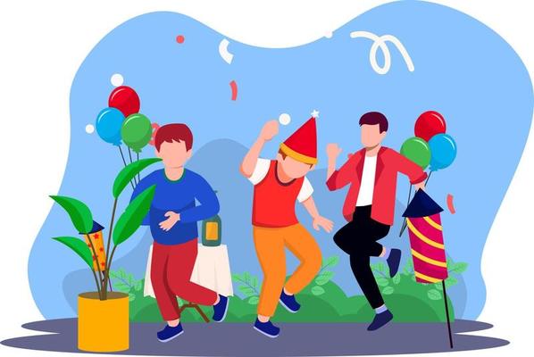 2023 New Year Party Activity Flat Design