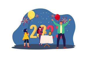 New Year New Activity Flat Design vector