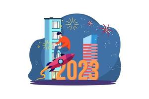 New Year New Activity Flat Design vector