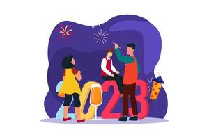 Welcome to New Year Flat Design vector