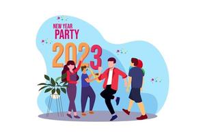 Welcome 2023 Year Flat Design vector