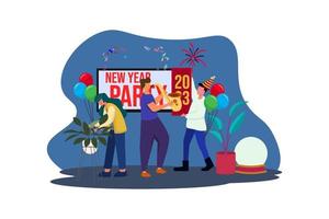 New Year New Activity Flat Design vector