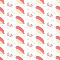 Seamless pattern with Sushi, for decoration vector