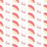 Seamless pattern with Sushi, for decoration vector