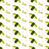 Seamless pattern with Sushi, for decoration vector