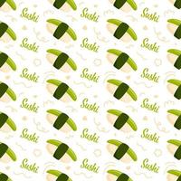 Seamless pattern with Sushi, for decoration vector