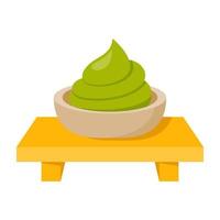 Wasabi in flat style isolated vector