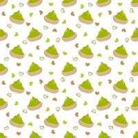 Seamless pattern with Wasabi, for decoration vector