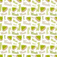 Seamless pattern with Wasabi, for decoration vector
