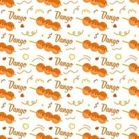 Seamless pattern with Dango, for decoration vector