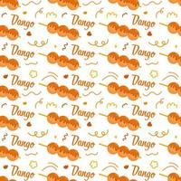 Seamless pattern with Dango, for decoration vector