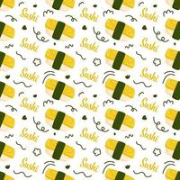 Seamless pattern with Sushi, for decoration vector