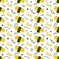 Seamless pattern with Sushi, for decoration vector