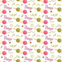 Seamless pattern with Dango, for decoration vector
