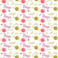 Seamless pattern with Dango, for decoration vector