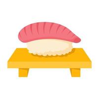 sushi en estilo plano aislado vector