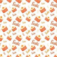 Seamless pattern with Sushi, for decoration vector