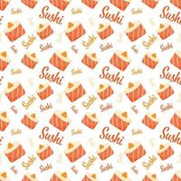 Seamless pattern with Sushi, for decoration vector