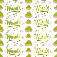 patrón sin costuras con wasabi, para decoración vector
