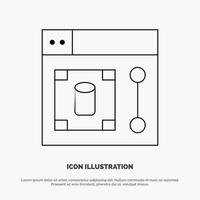 Web Design Designer Tool Line Icon Vector