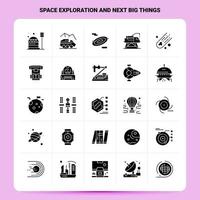 Solid 25 Space Exploration And Next Big Things Icon set Vector Glyph Style Design Black Icons Set Web and Mobile Business ideas design Vector Illustration