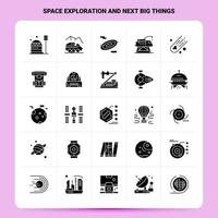 Solid 25 Space Exploration And Next Big Things Icon set Vector Glyph Style Design Black Icons Set Web and Mobile Business ideas design Vector Illustration