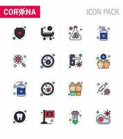 conjunto de iconos de prevención de coronavirus 25 devirus azul matraz de jabón botella de cuidado de manos coronavirus viral 2019nov elementos de diseño de vector de enfermedad