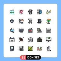 25 Creative Icons Modern Signs and Symbols of germs staff location person internet Editable Vector Design Elements