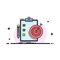 goals report analytics target achievement Flat Color Icon Vector