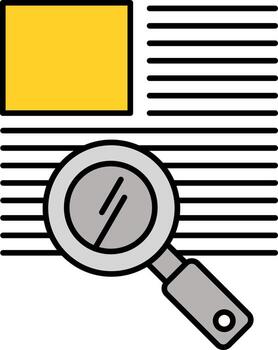 línea texto zoom lectura color plano icono vector icono banner plantilla