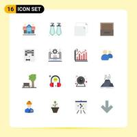 Universal Icon Symbols Group of 16 Modern Flat Colors of play fun copy arkanoid cabinet Editable Pack of Creative Vector Design Elements