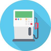 ilustración vectorial de la estación de combustible en un fondo. símbolos de calidad premium. iconos vectoriales para el concepto y el diseño gráfico. vector