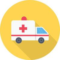 ilustración vectorial de ambulancia en un fondo. símbolos de calidad premium. iconos vectoriales para concepto y diseño gráfico. vector