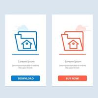 Home File Setting Service  Blue and Red Download and Buy Now web Widget Card Template vector