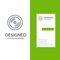 Cd Dvd Disk Education Grey Logo Design and Business Card Template vector