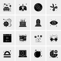 16 iconos universales de negocios vector ilustración de icono creativo para usar en proyectos relacionados con la web y dispositivos móviles