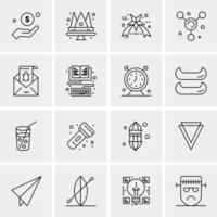 16 Business Universal Icons Vector Creative Icon Illustration to use in web and Mobile Related project