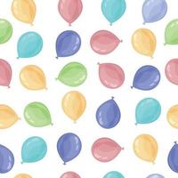 Colored inflatable balls, seamless pattern.Balloons for the print.Vector illustration for on a white background vector