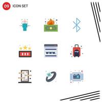 Universal Icon Symbols Group of 9 Modern Flat Colors of web play money game high score Editable Vector Design Elements