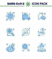 9 Blue coronavirus epidemic icon pack suck as virus protection virus corona washing viral coronavirus 2019nov disease Vector Design Elements