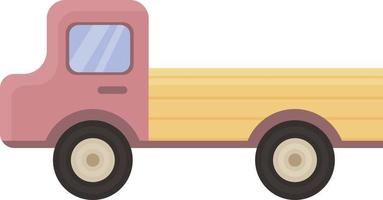 Cute children s toy car. Children s play truck. Vector illustration isolated on white background.