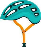 casco protector para proteger su cabeza de caídas mientras anda en bicicleta patinando y andando en patineta. ilustración vectorial aislada en fondo blanco. vector