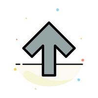 Arrow Up Forward Abstract Flat Color Icon Template vector