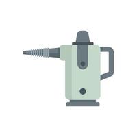 Robot steam cleaner icon flat isolated vector