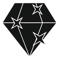 Shiny diamond icon simple vector. Brilliant gemstone vector