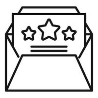 Quality mail icon outline vector. Good success check vector