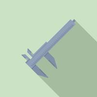 Vernier caliper icon flat vector. Dial calliper vector