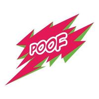 Poof icon, pop art style vector