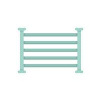 Electric heated towel rail icon flat isolated vector