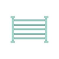 Electric heated towel rail icon flat isolated vector